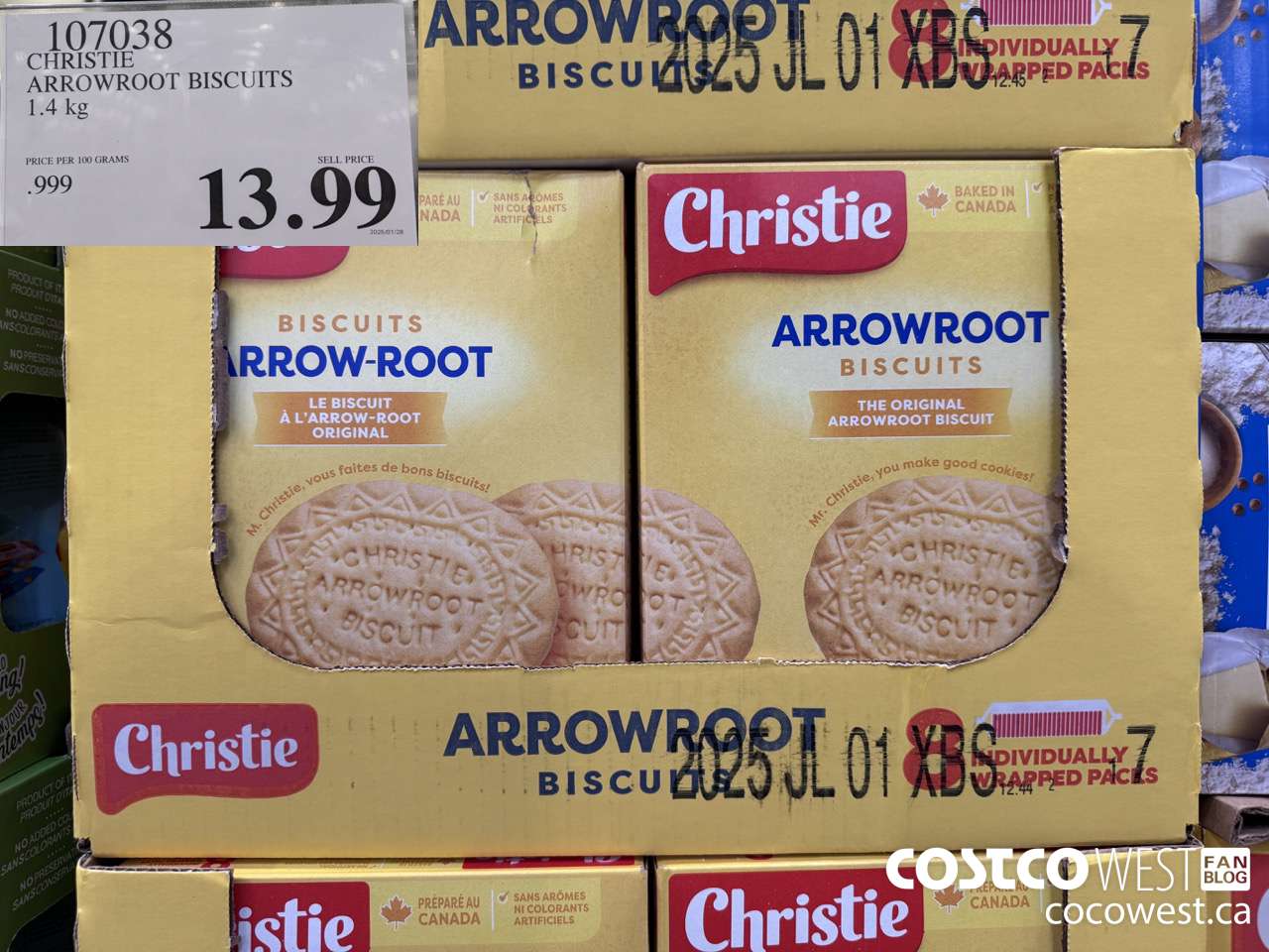 107038 CHRISTIE ARROWROOT BISCUITS 1.4 KG $13.99