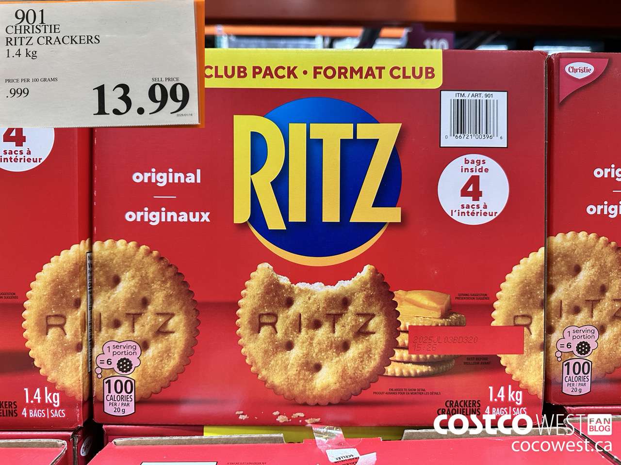 901 CHRISTIE RITZ CRACKERS 1.4 kg $13.99