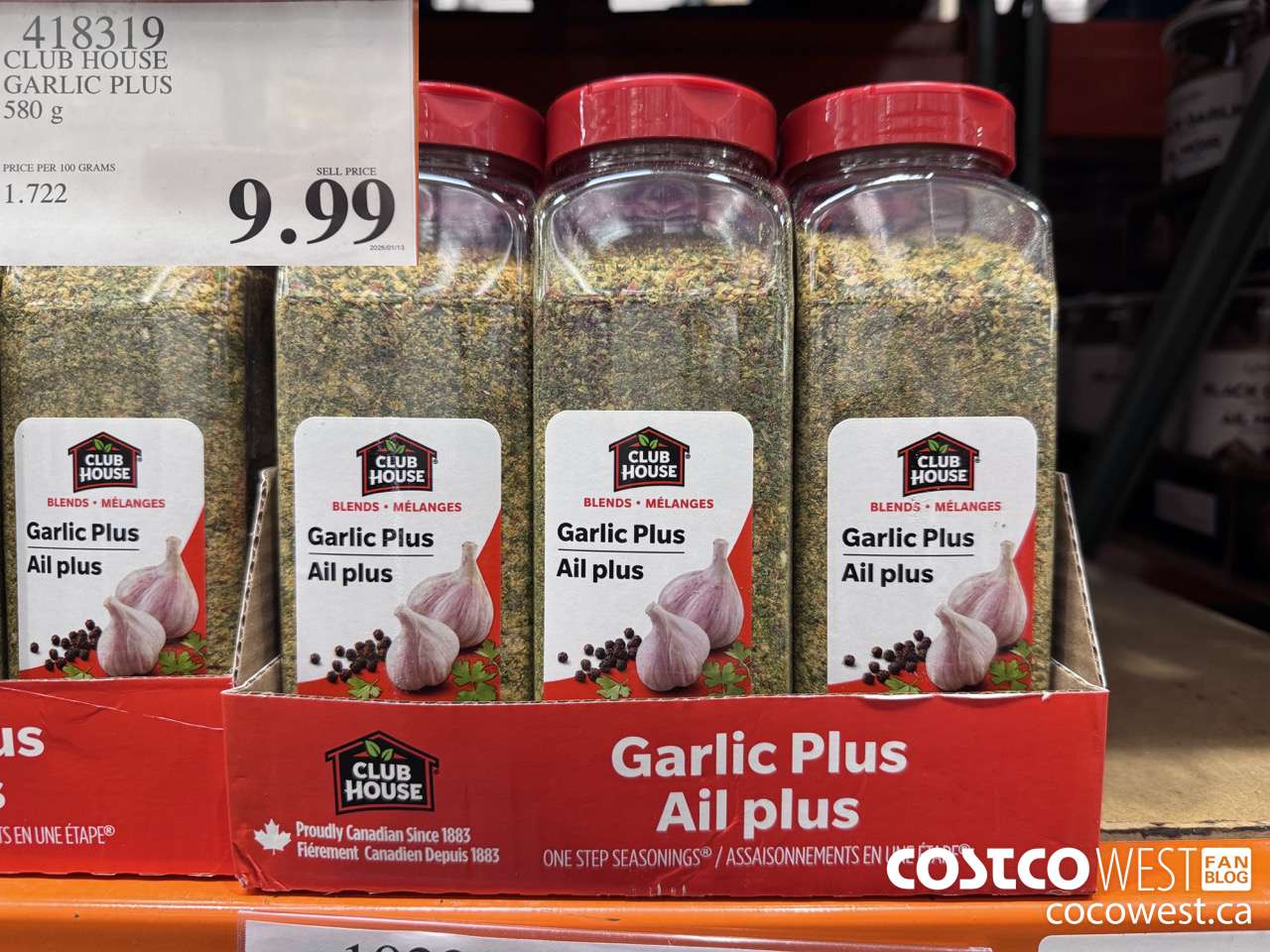 418319 CLUBHOUSE GARLIC PLUS 580 g $9.99