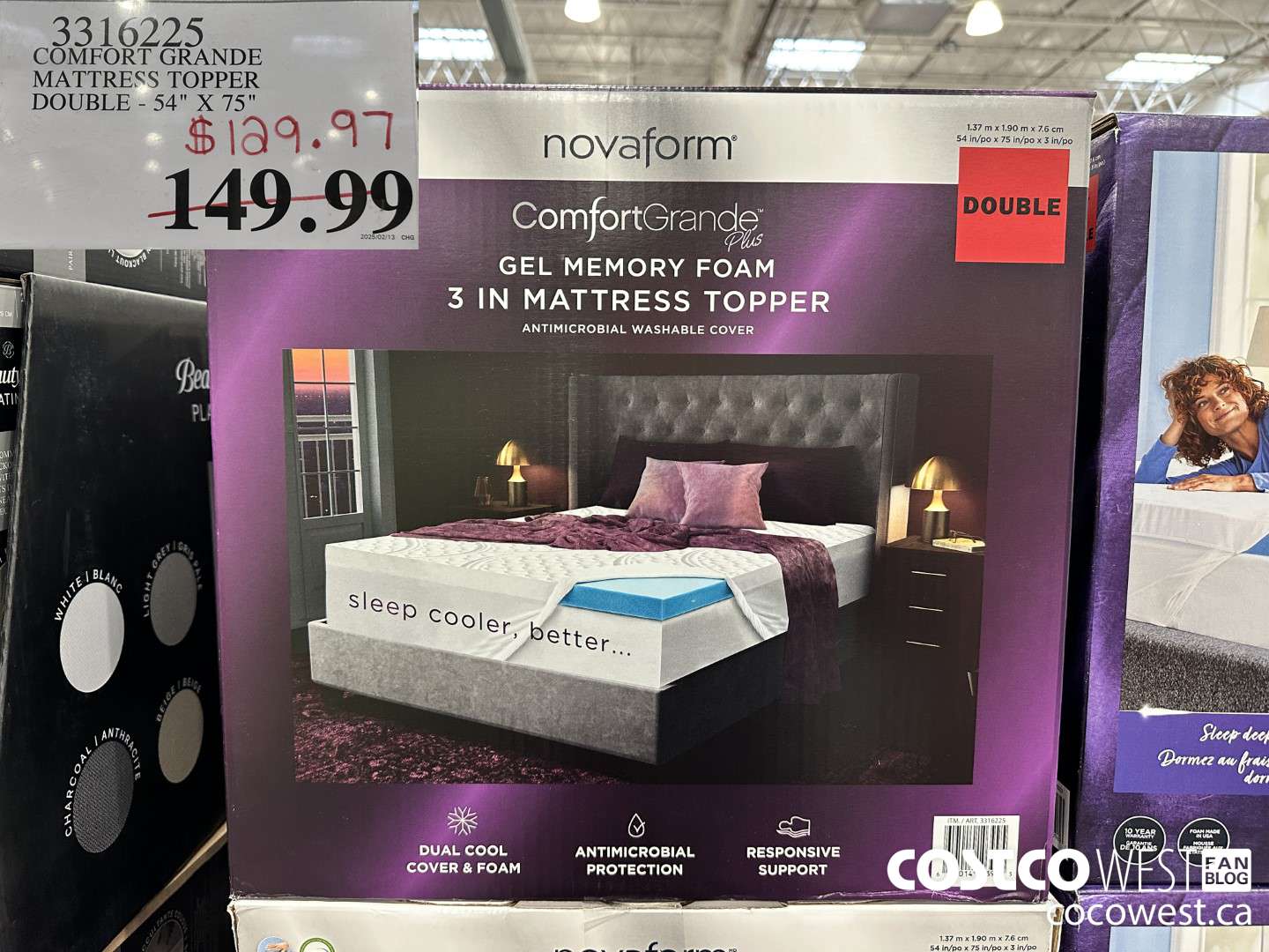 3316225 COMFORTE GRANDE MATTRESS TOPPER DOUBLE 54