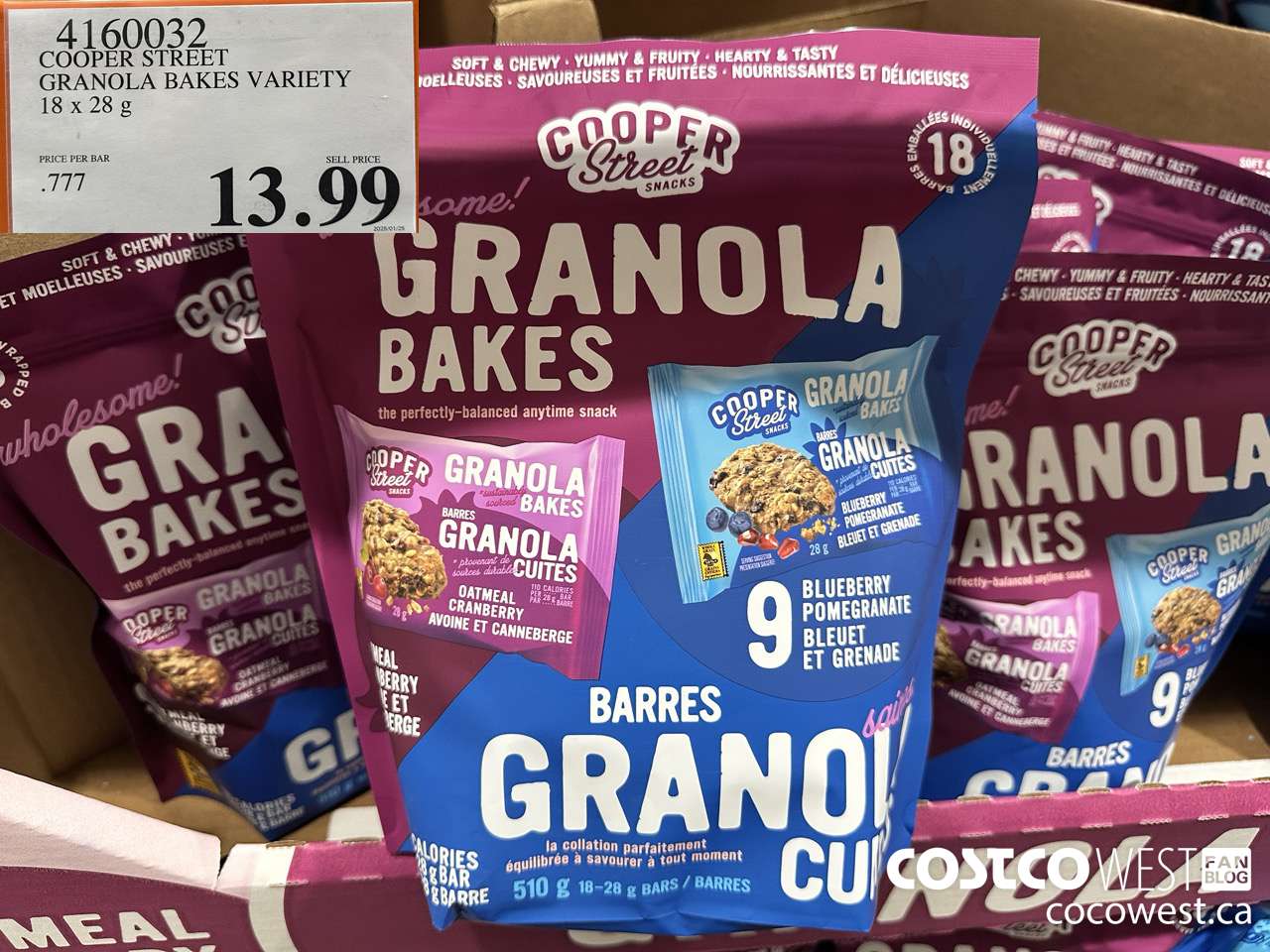 4160032 COOPER STREET GRANOLA BAKES VARIETY 18 X 28G $13.99