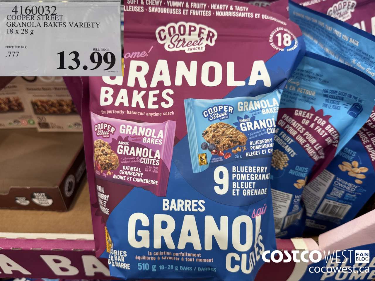 4160032 COOPER STREET GRANOLA BAKES VARIETY 18 X 28G $13.99