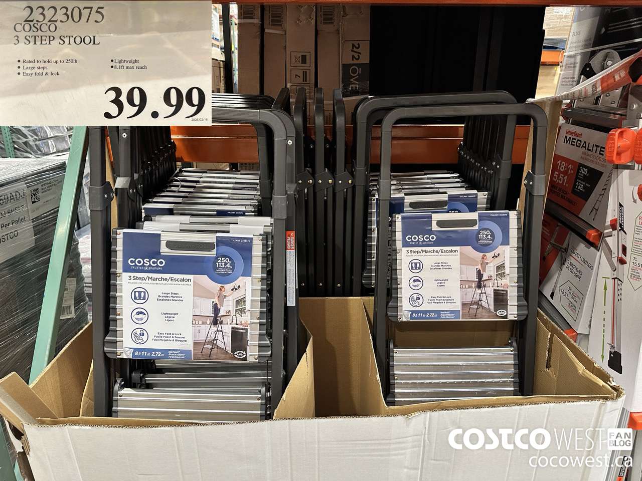 2323075 COSCO 3 STEP STOOL $39.99