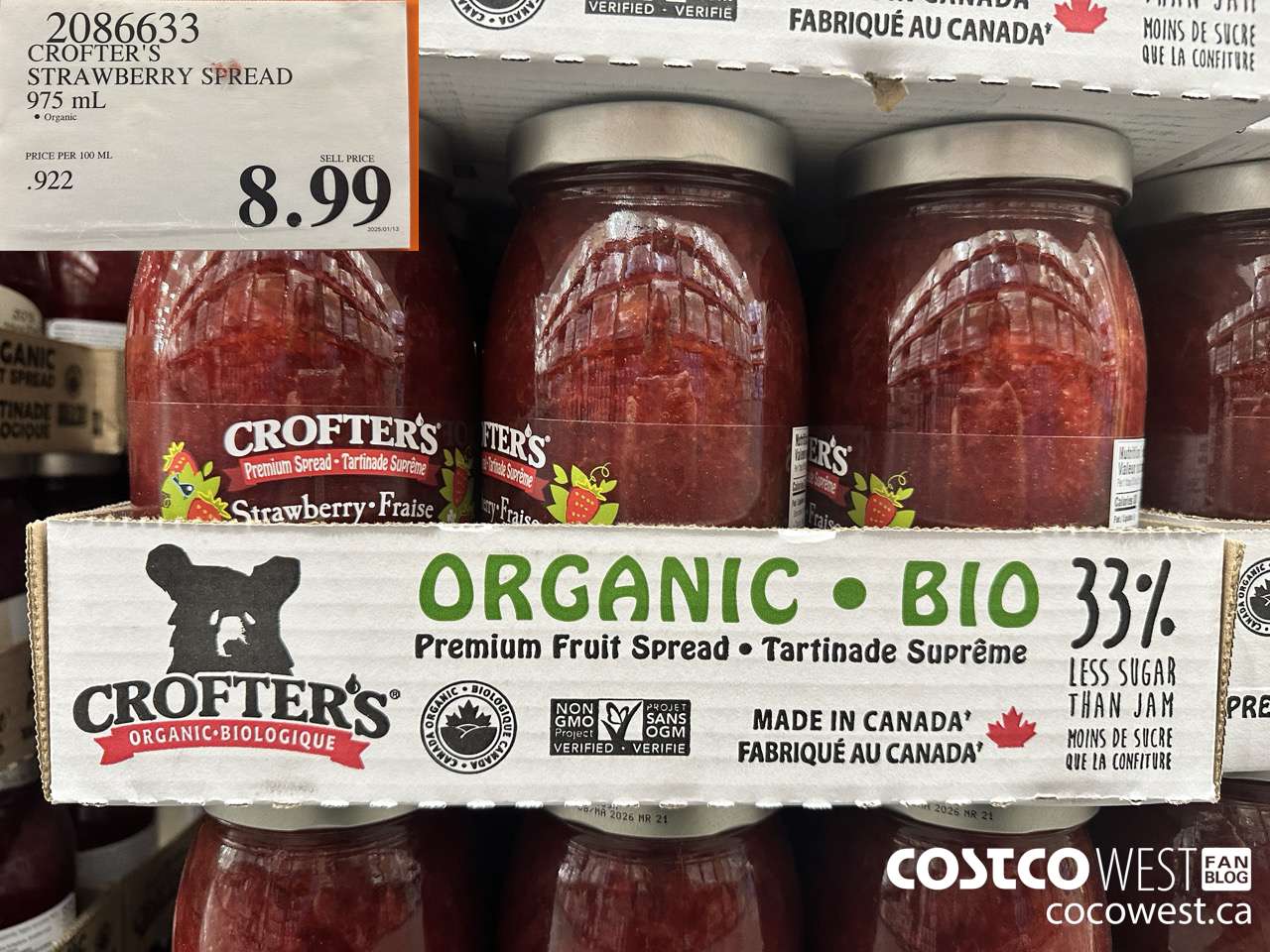 2086633 CROFTER'S ORGANIC STRAWBERRY 975ML $8.99