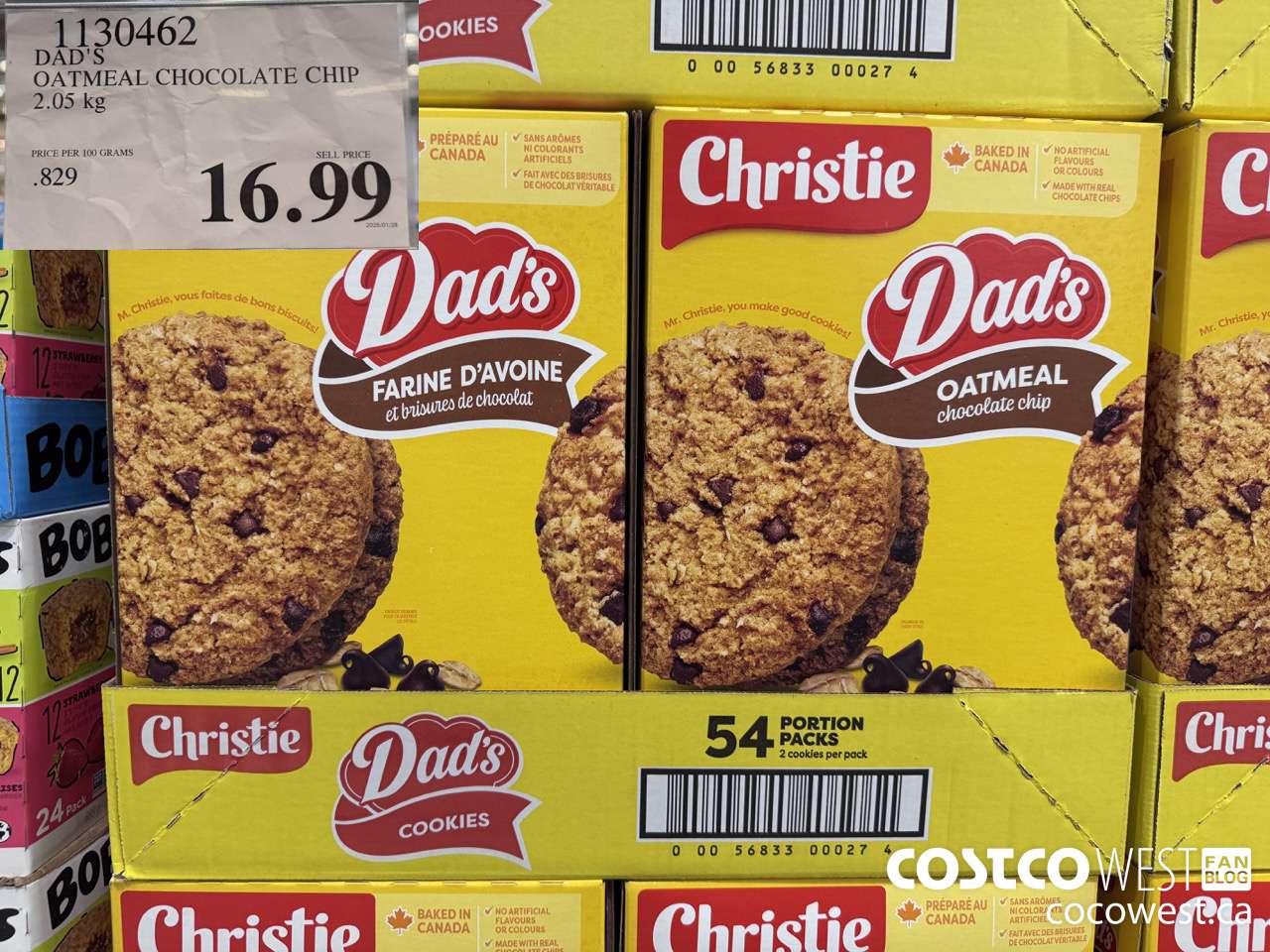1130462 DAD'S OATMEAL CHOCOLATE CHIP 2.05KG $16.99