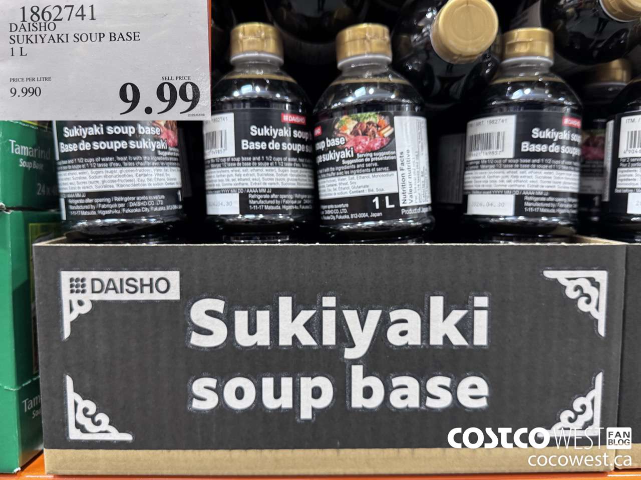 1862741 DAISHO SUKIYAKI SOUP BASE 1L $9.99