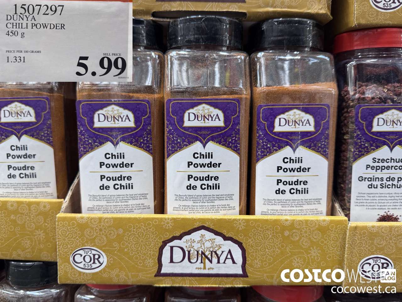 1507297 DUNYA CHILI POWDER 450G $5.99