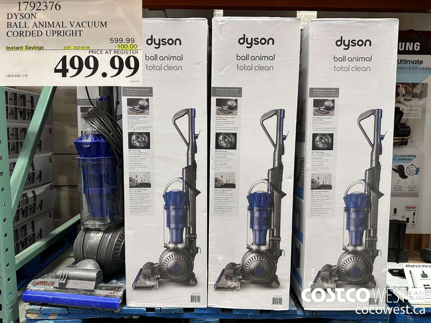 1792376 DYSON BALL ANIMAL VACUUM CORDED UPRIGHT ($100.00 INSTANT SAVINGS EXPIRES ON 2025-03-06) $499.99