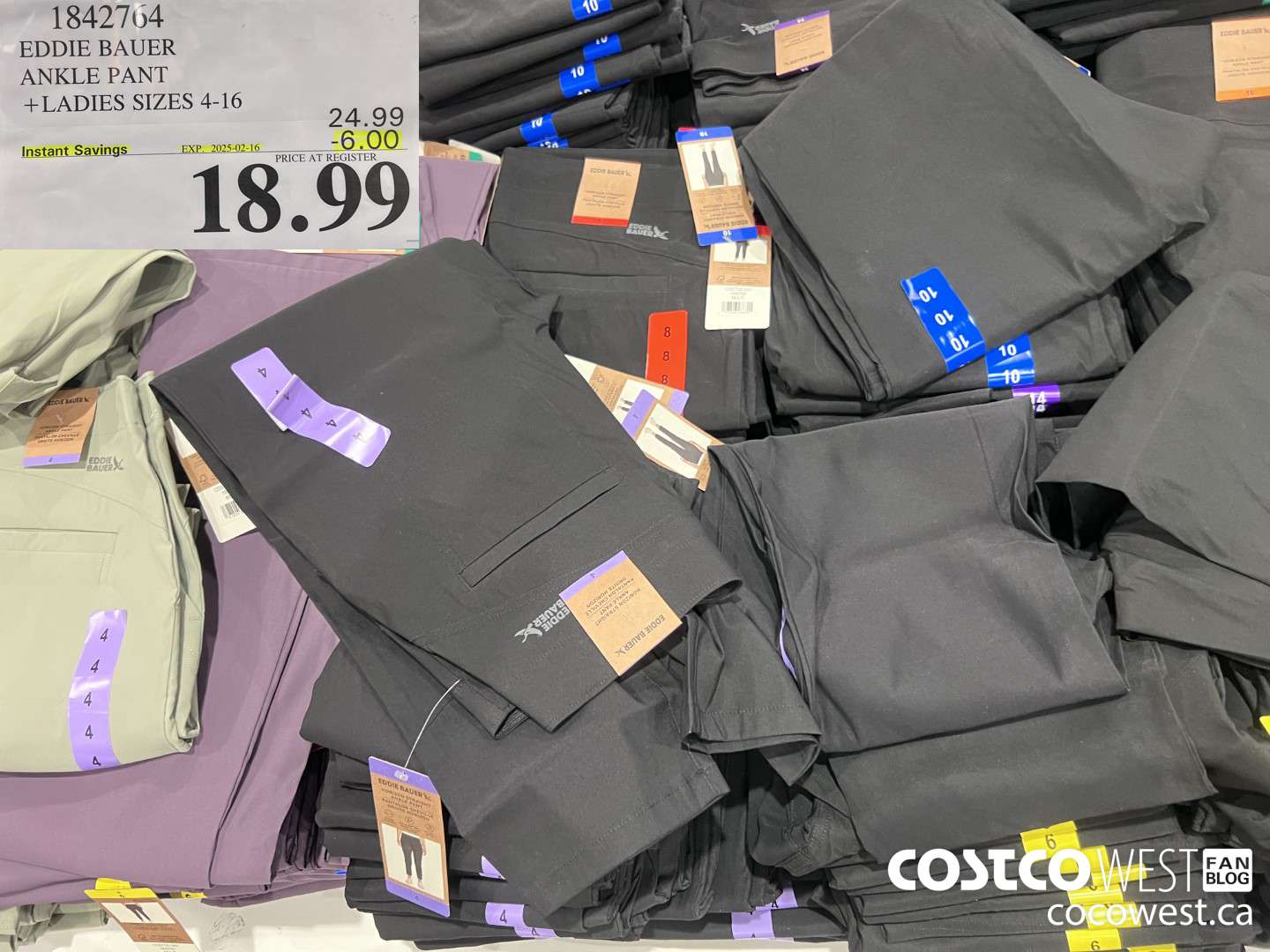 1842764 EDDIE BAUER ANKLE PANT LADIES SIZES 4-16 ($6.00 INSTANT SAVINGS EXPIRES ON 2025-02-16) $18.99