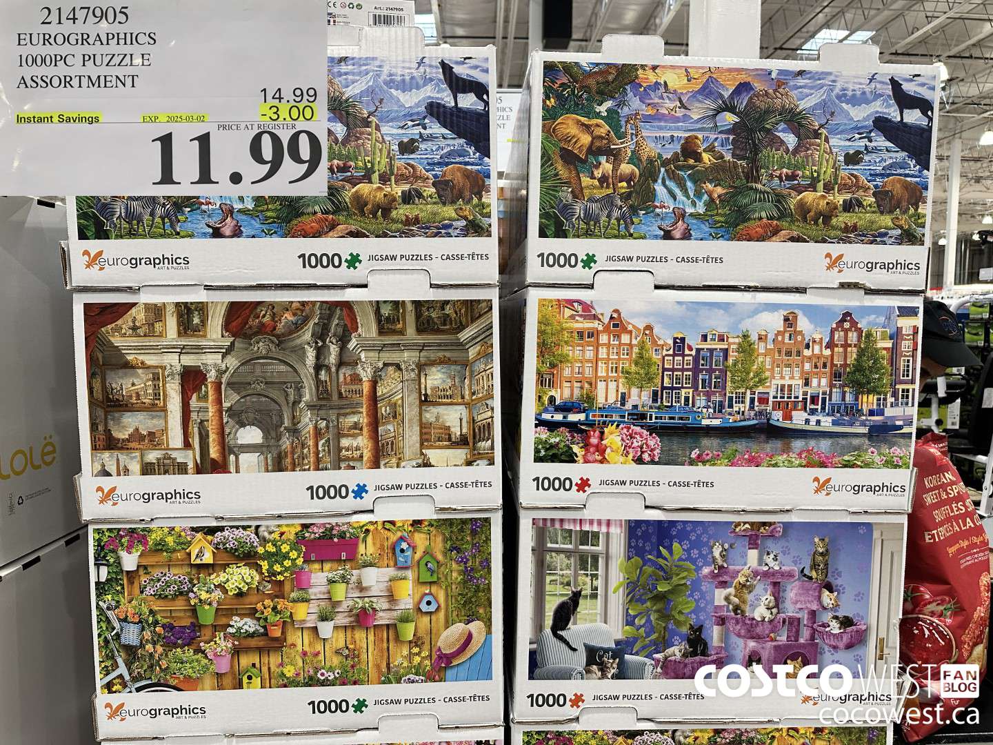 2147905 EUROGRAPHICS 1000PC PUZZLE ASSORTMENT ($3.00 INSTANT SAVINGS EXPIRES ON 2025-03-02) $11.99