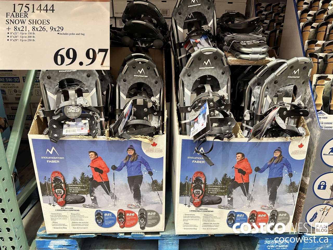 1751444 FABER SNOW SHOES 8X21, 8X26, 9X29 $69.97