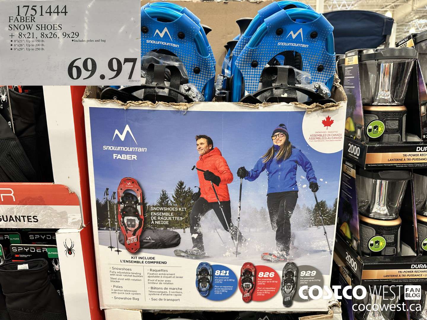 1751444 FABER SNOW SHOES 8X21, 8X26, 9X29 $69.97