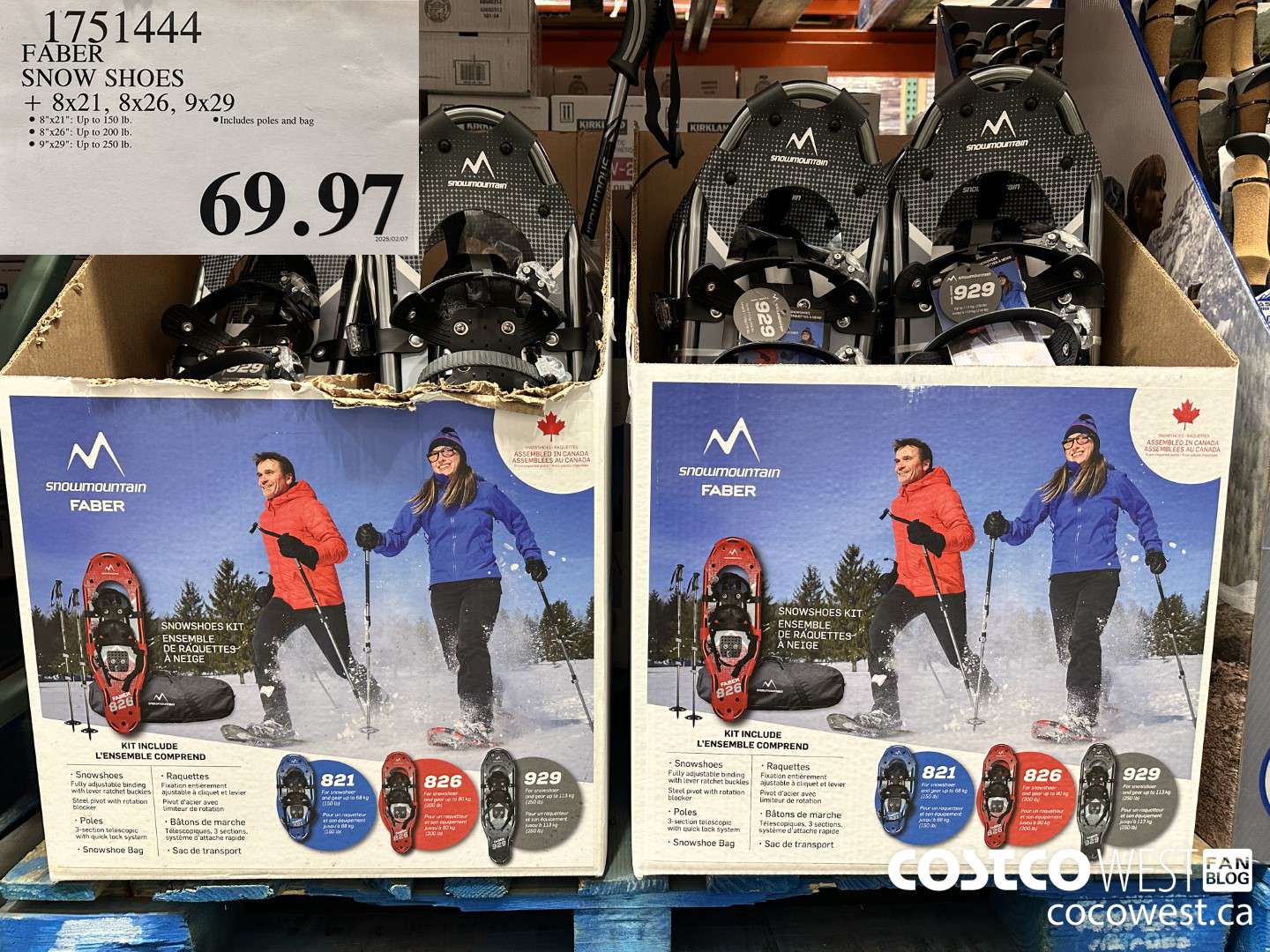 1751444 FABER SNOW SHOES 8X21, 8X26, 9X29 $69.97