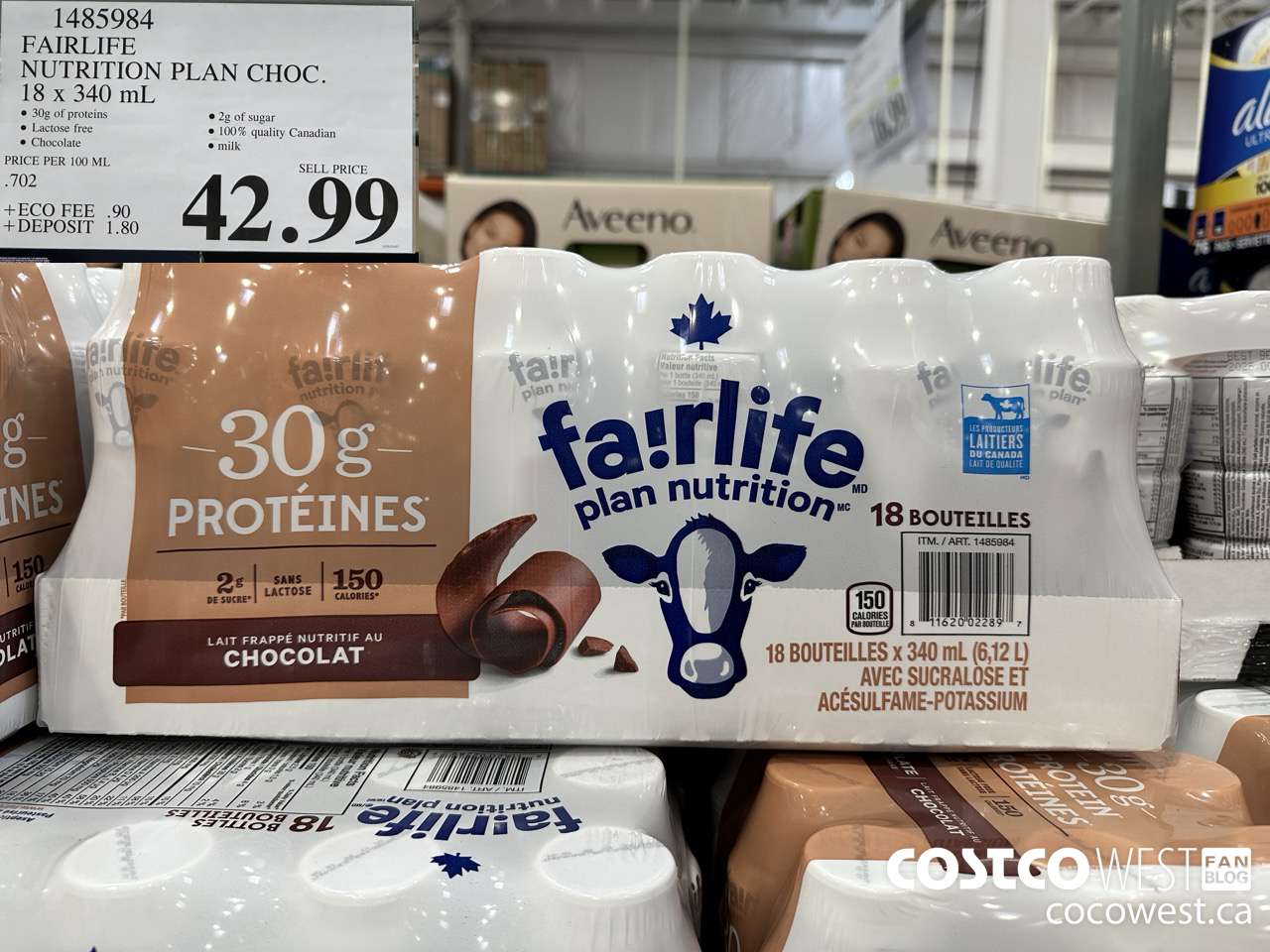 1485984 FAIRLIFE PROTEIN SHAKE CHOCOLATE 18 X 340ML $42.99