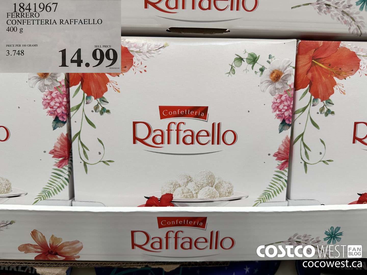 1841967 FERRERO CONFETTERIA RAFFAELLO 400 g $14.99