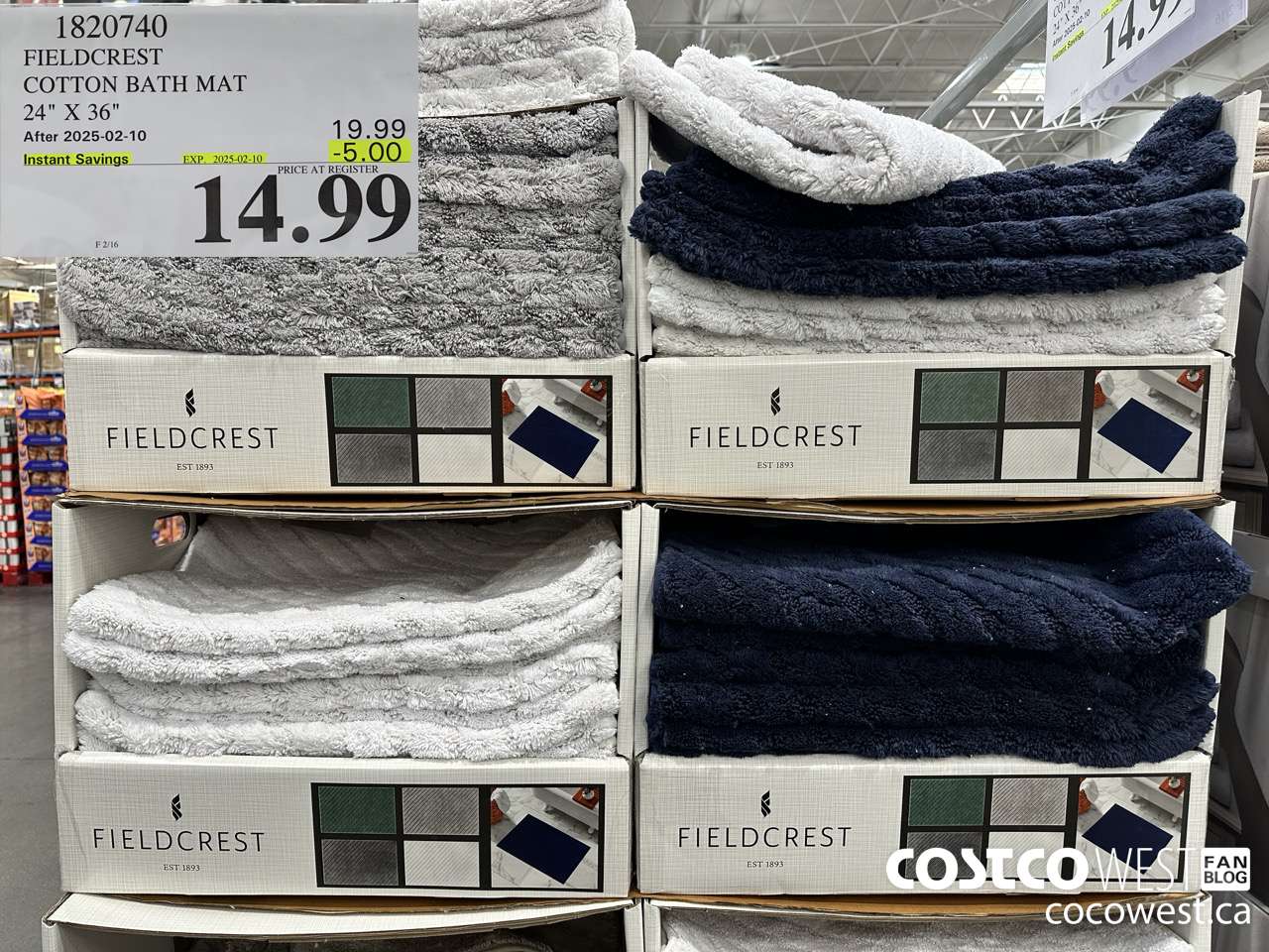 1820740 FIELDCREST COTTON BATH MAT 24