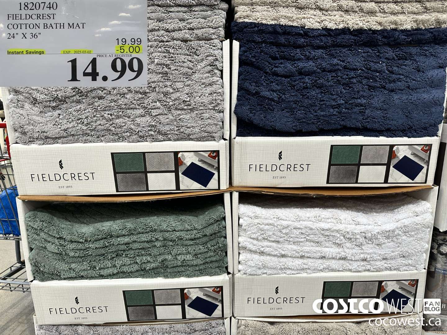 1820740 FIELDCREST COTTON BATH MAT 24