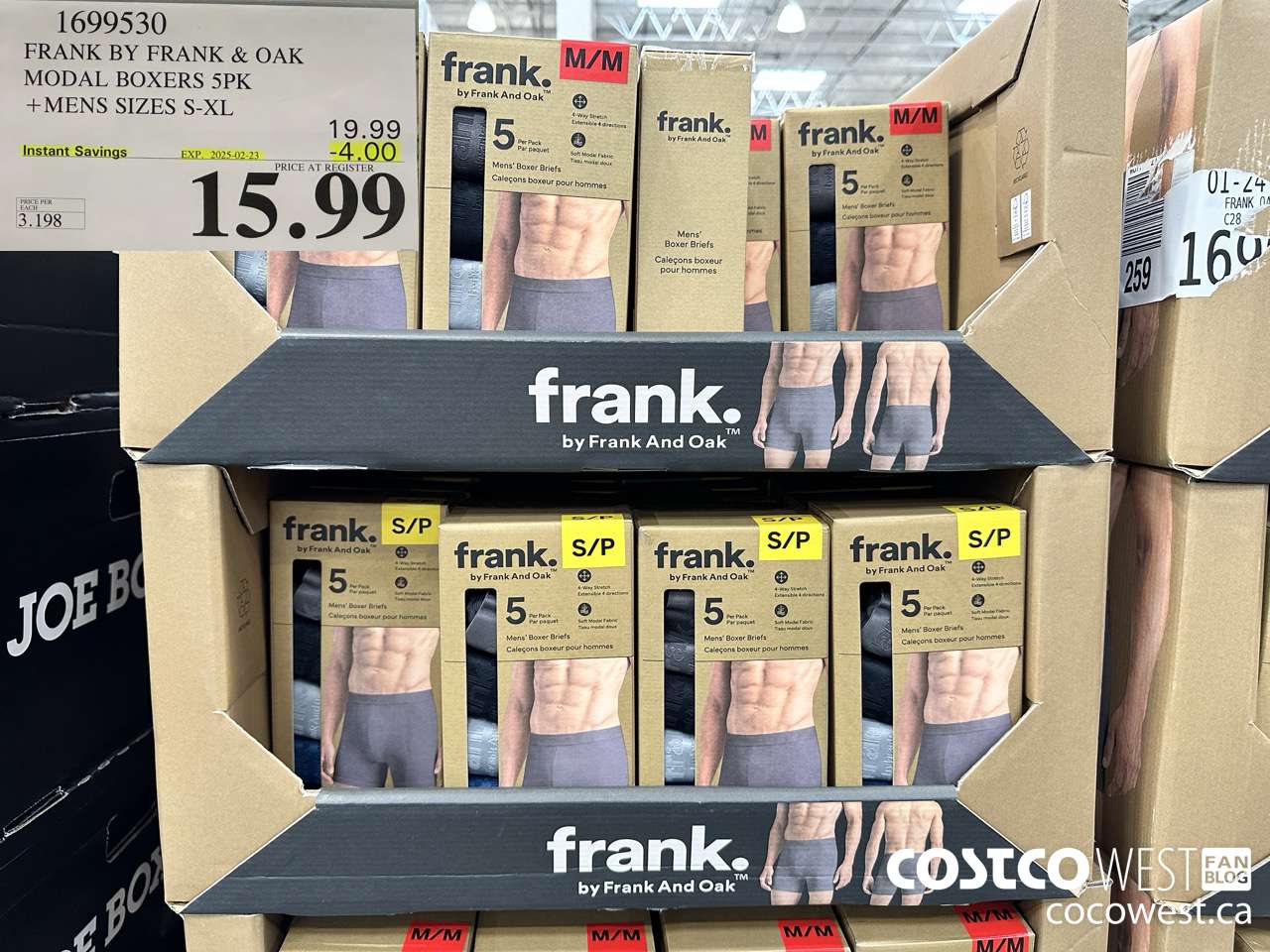 1699530 FRANK BY FRANK & OAK MODAL BOXERS 5PK MENS SIZES S-XL ($4.00 INSTANT SAVINGS EXPIRES ON 2025-02-23) $15.99