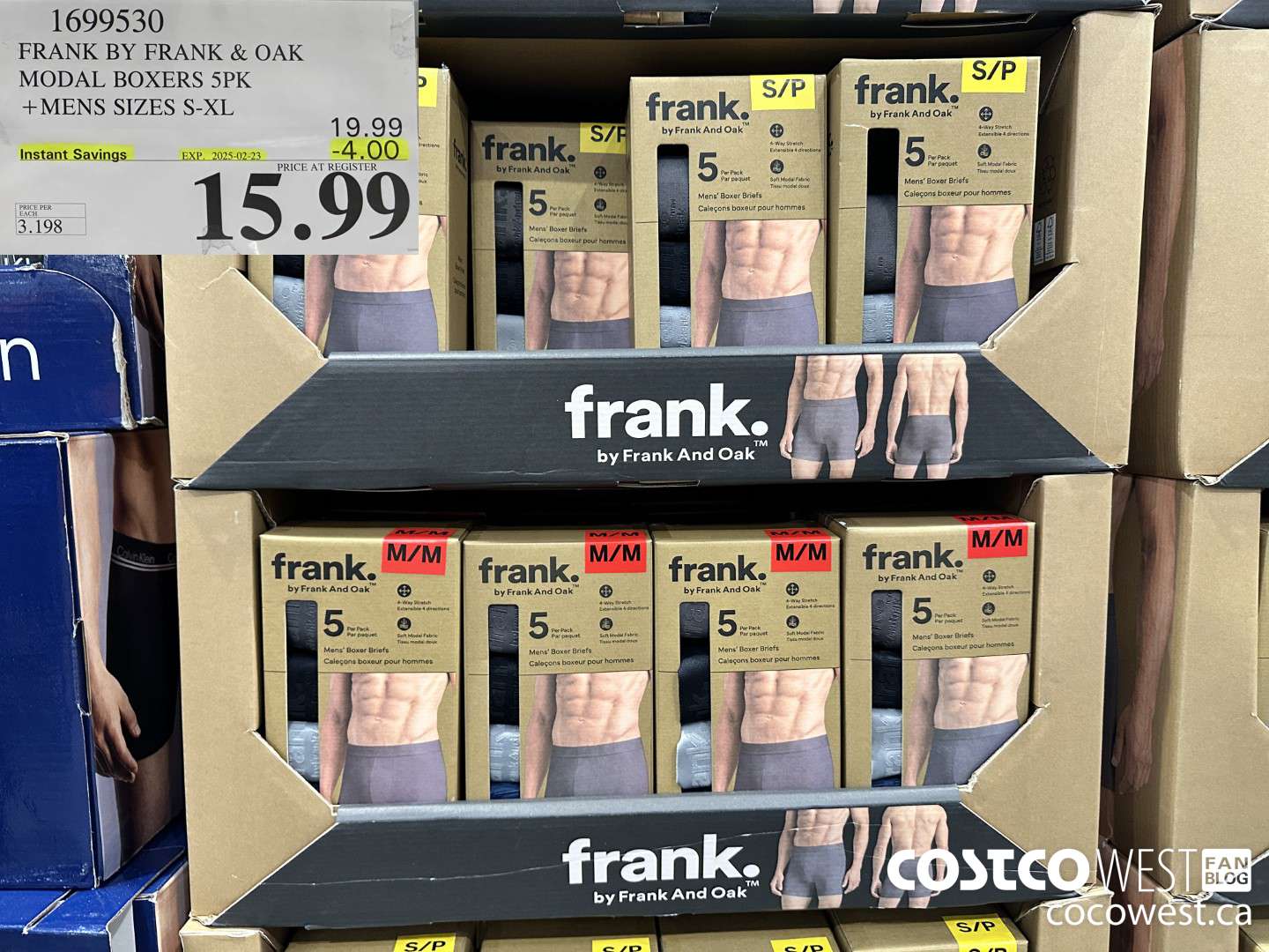 1699530 FRANK BY FRANK & OAK MODAL BOXERS 5PK MENS SIZES S-XL ($4.00 INSTANT SAVINGS EXPIRES ON 2025-02-23) $15.99