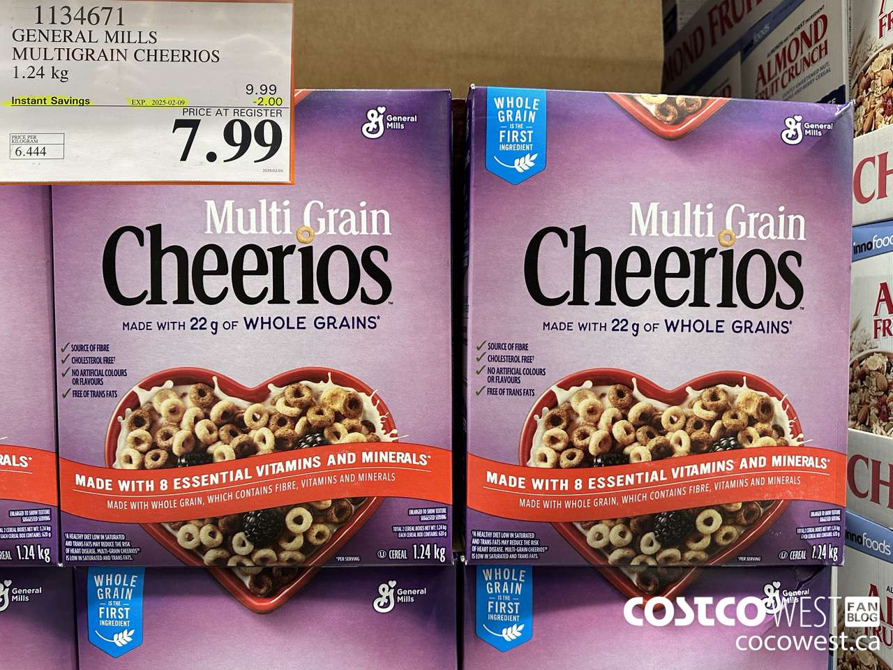 1134671 GENERAL MILLS MULTIGRAIN CHEERIOS 1.24 kg ($2.00 INSTANT SAVINGS EXPIRES ON 2025-02-09) $7.99