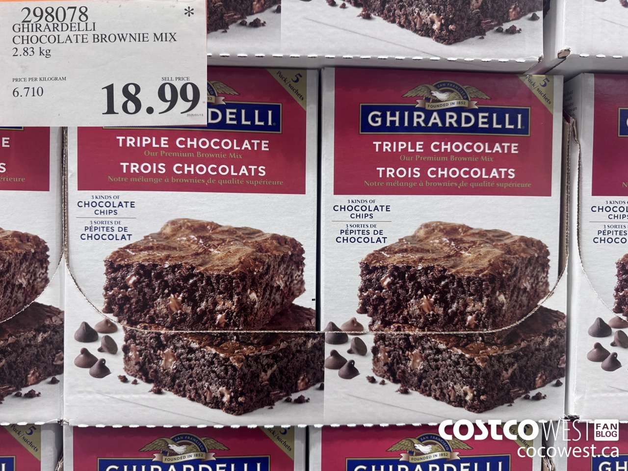 298078 GHIRARDELLI CHOCOLATE BROWNIE MIX 2.83 kg $18.99
