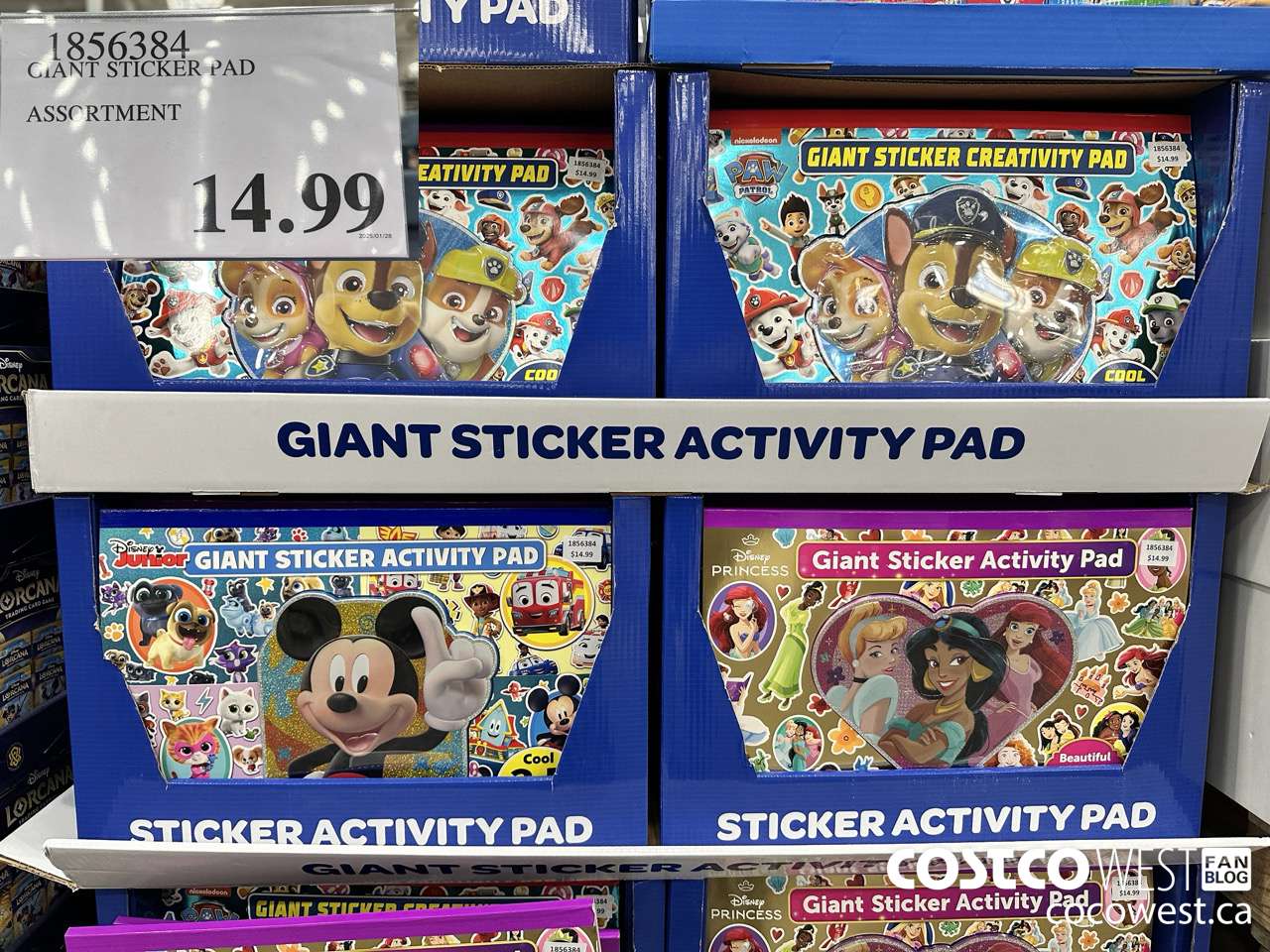 1856384 GIANT STICKER PAD ASSORTMENT $14.99