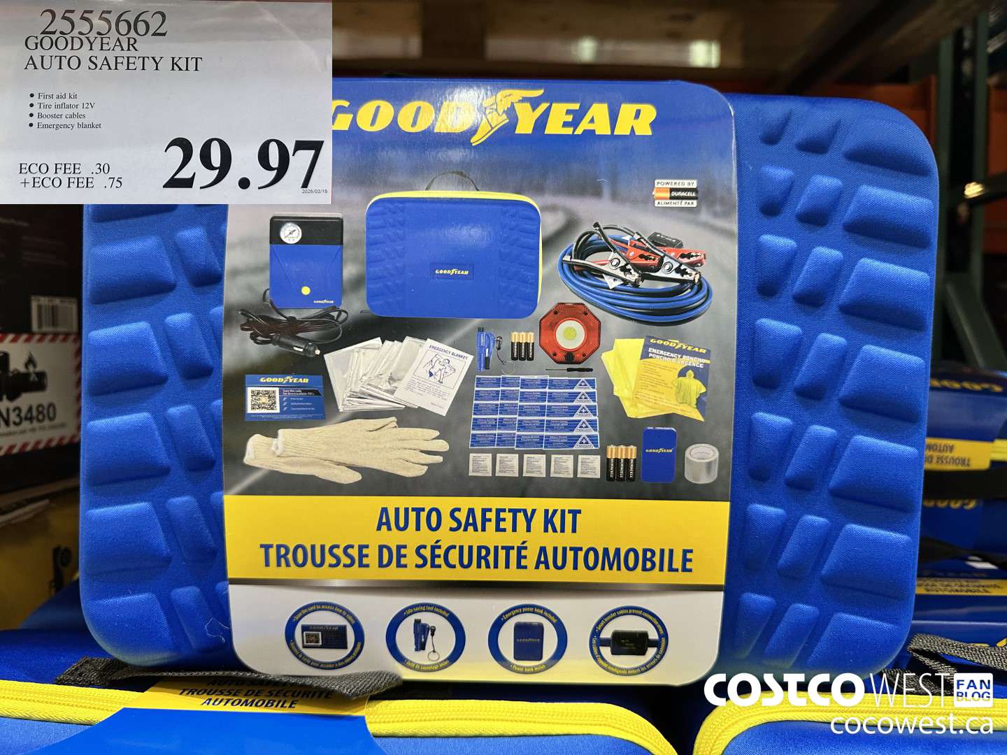 2555662 GOODYEAR AUTO SAFETY KIT $29.97