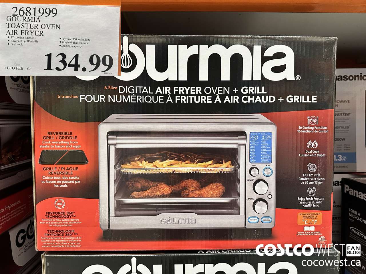 2681999 GOURMIA TOASTER OVEN AIR FRYER $134.99