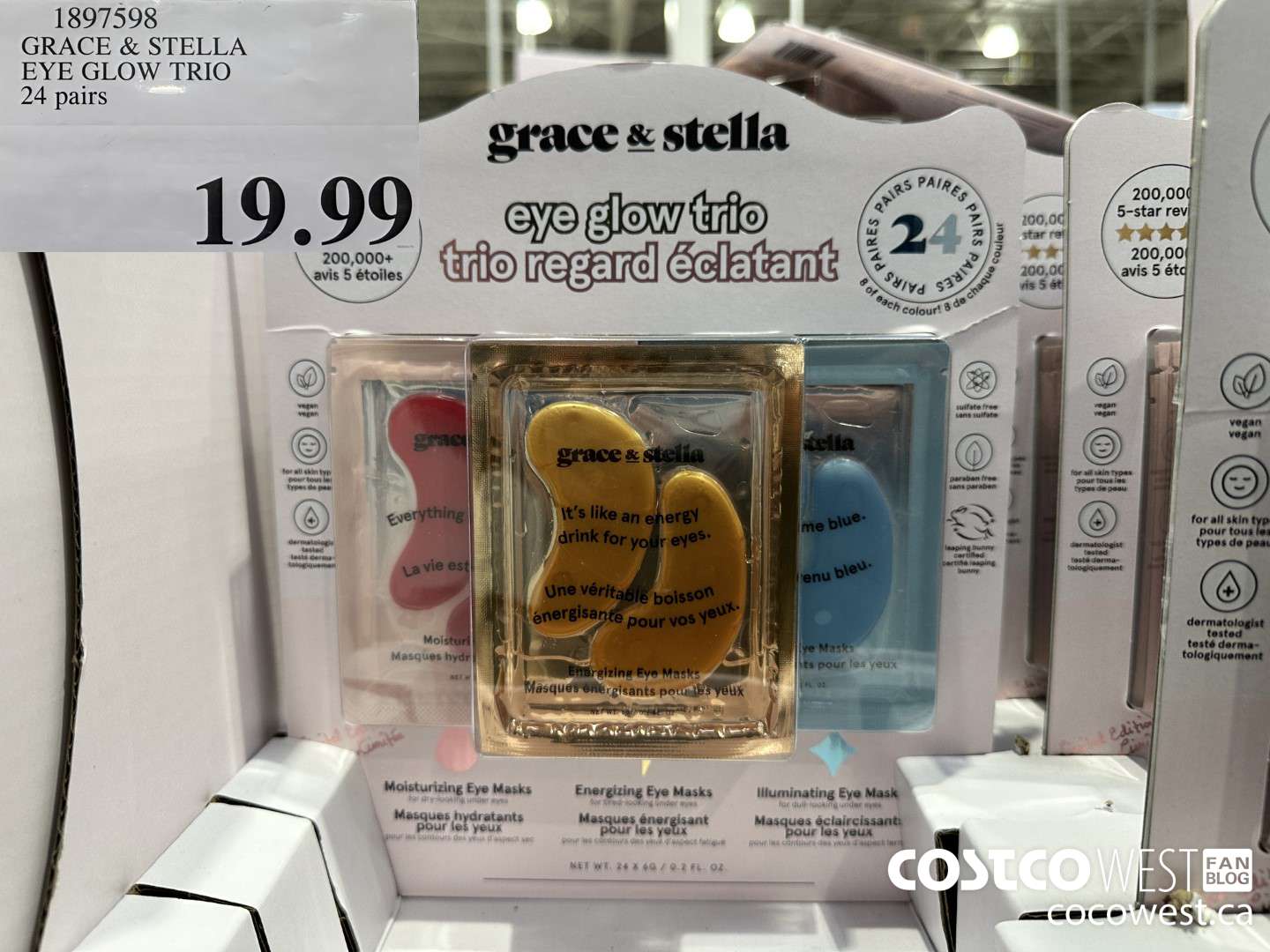 1897598 GRACE & STELLA EYE GLOW TRIO 24 PAIRS $19.99