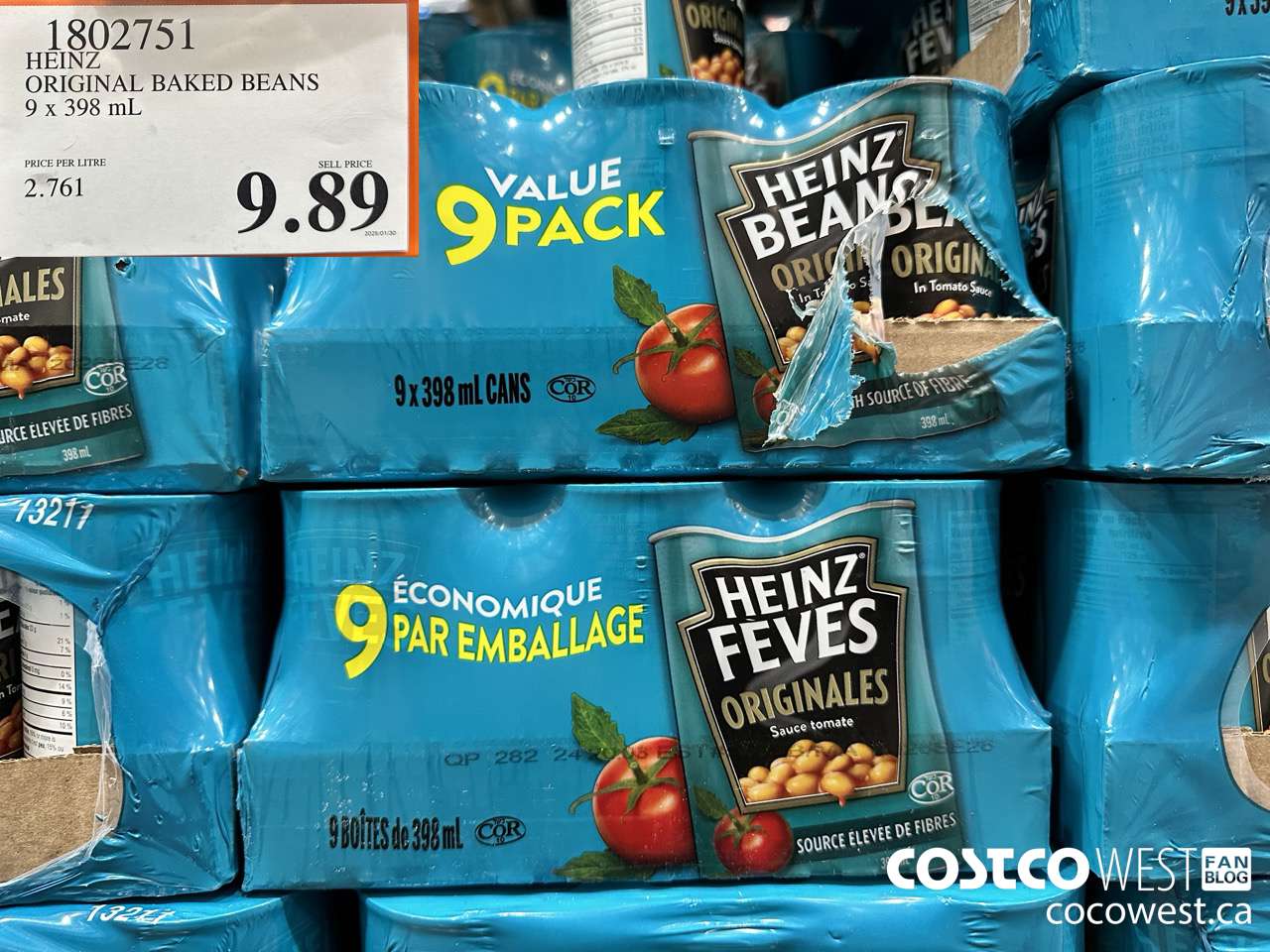 1802751 HEINZ ORIGINAL BAKED BEANS 9 X 398ML $9.89