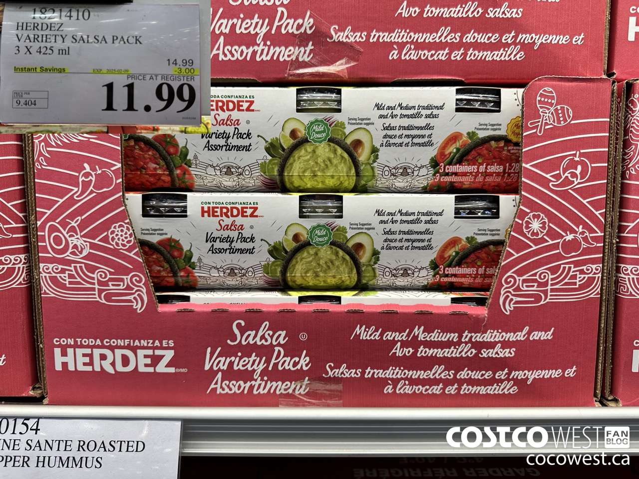 1821410 HERDEZ VARIETY SALSA PACK 3 X 425 ML ($3.00 INSTANT SAVINGS EXPIRES ON 2025-02-09) $11.99