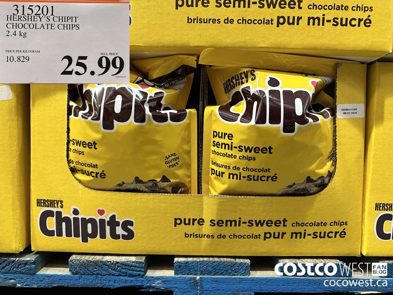 315201 HERSHEY CHIPITS CHOCOLATE CHIPS 2.4 KG $25.99