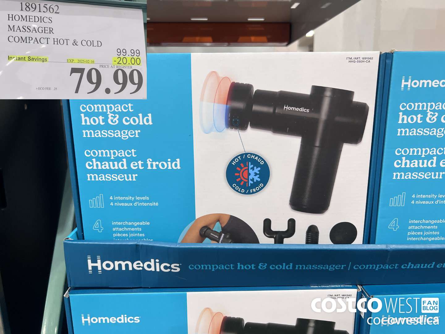 1891562 HOMEDICS HOT & COLD MASSAGER MODEL HHG-350H-CA ($20.00 INSTANT SAVINGS EXPIRES ON 2025-02-16) $79.99