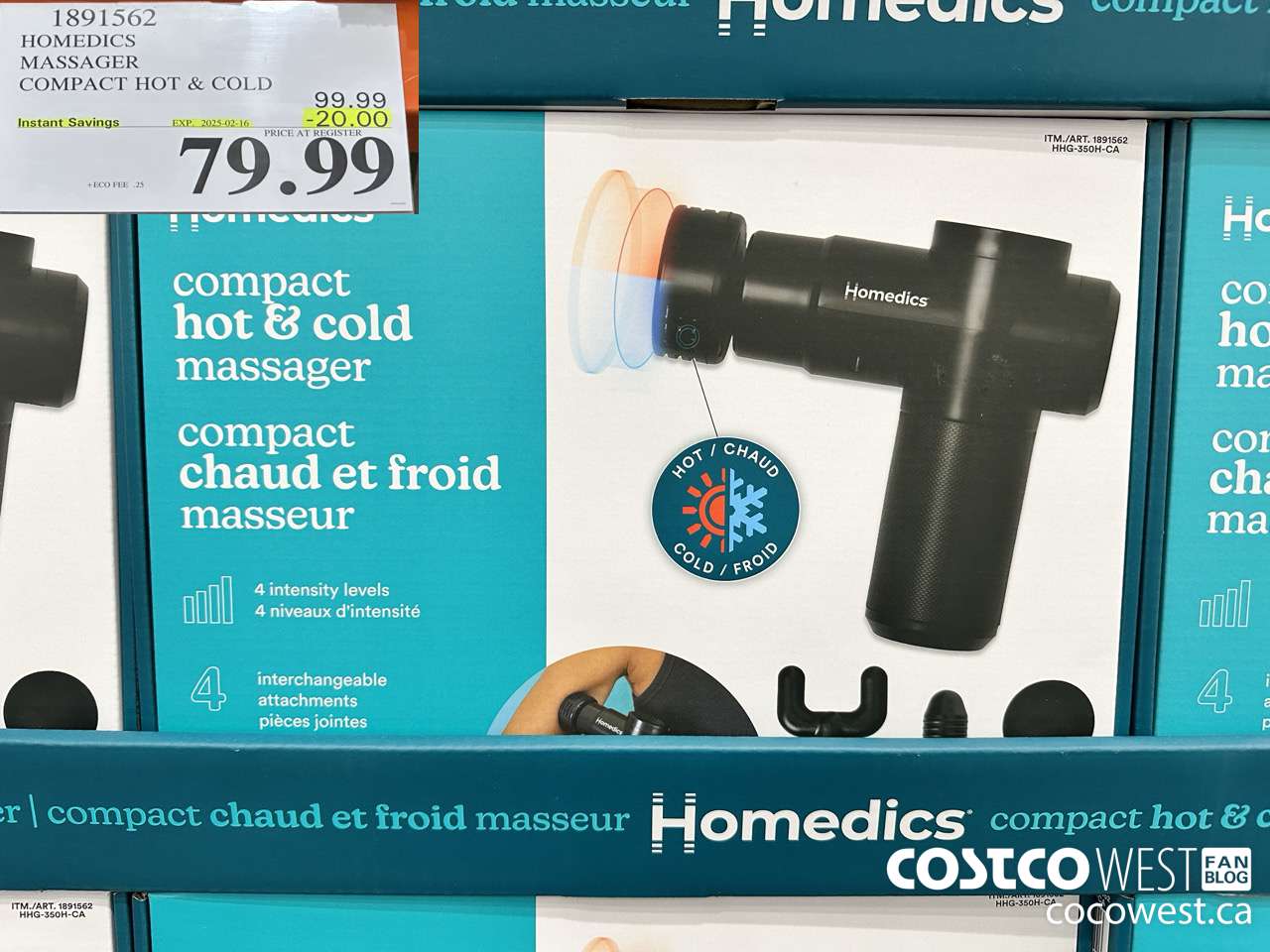 1891562 HOMEDICS HOT & COLD MASSAGER MODEL HHG-350H-CA ($20.00 INSTANT SAVINGS EXPIRES ON 2025-02-16) $79.99