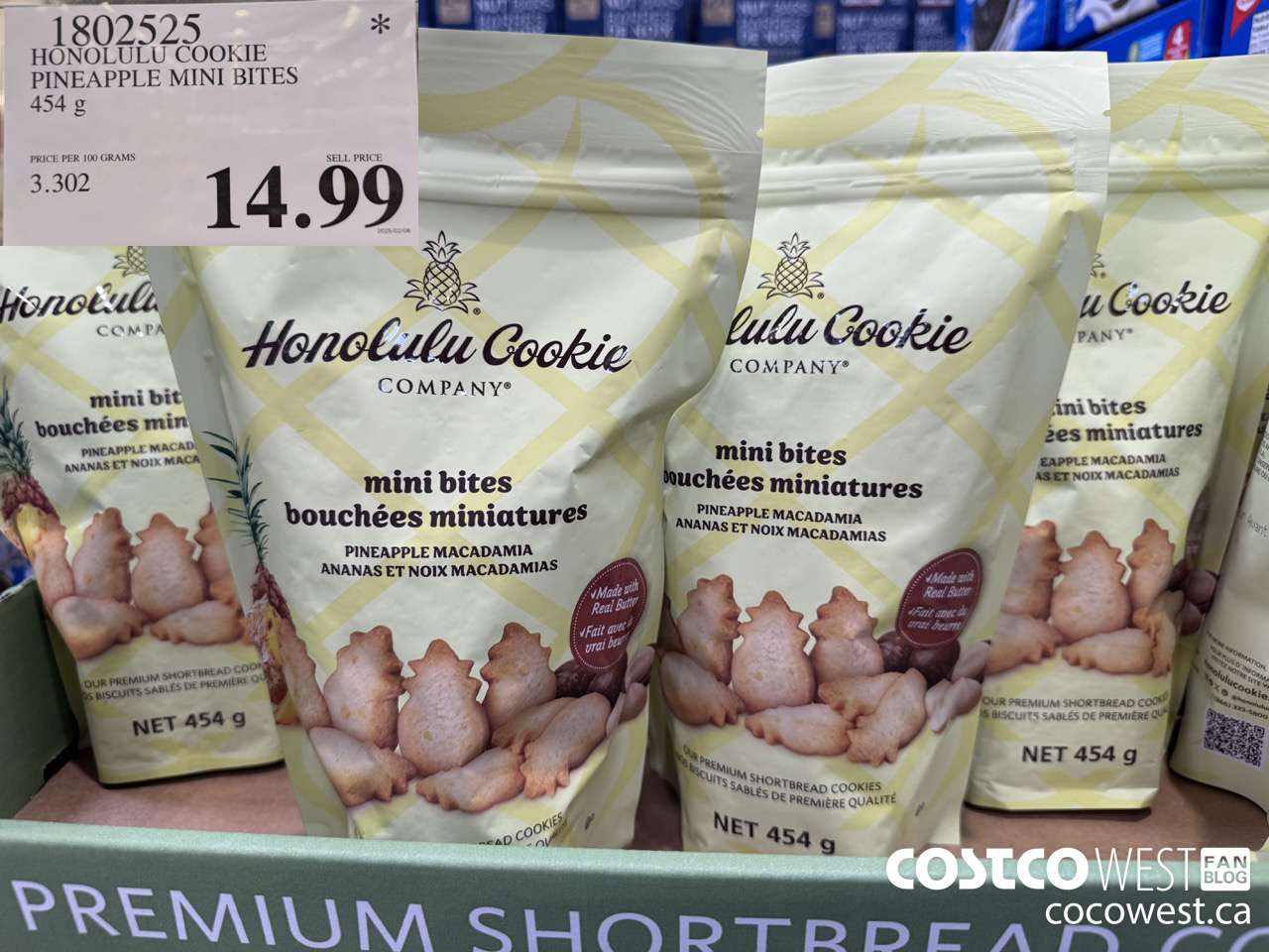 1802525 HONOLULU COOKIE PINEAPPLE MINI BITES 454 G $14.99