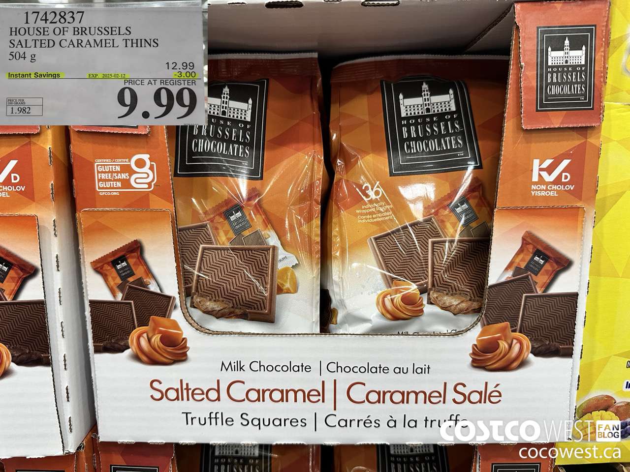 1742837 HOUSE OF BRUSSELS SALTED CARAMEL THINS 504 g ($3.00 INSTANT SAVINGS EXPIRES ON 2025-02-12) $9.99