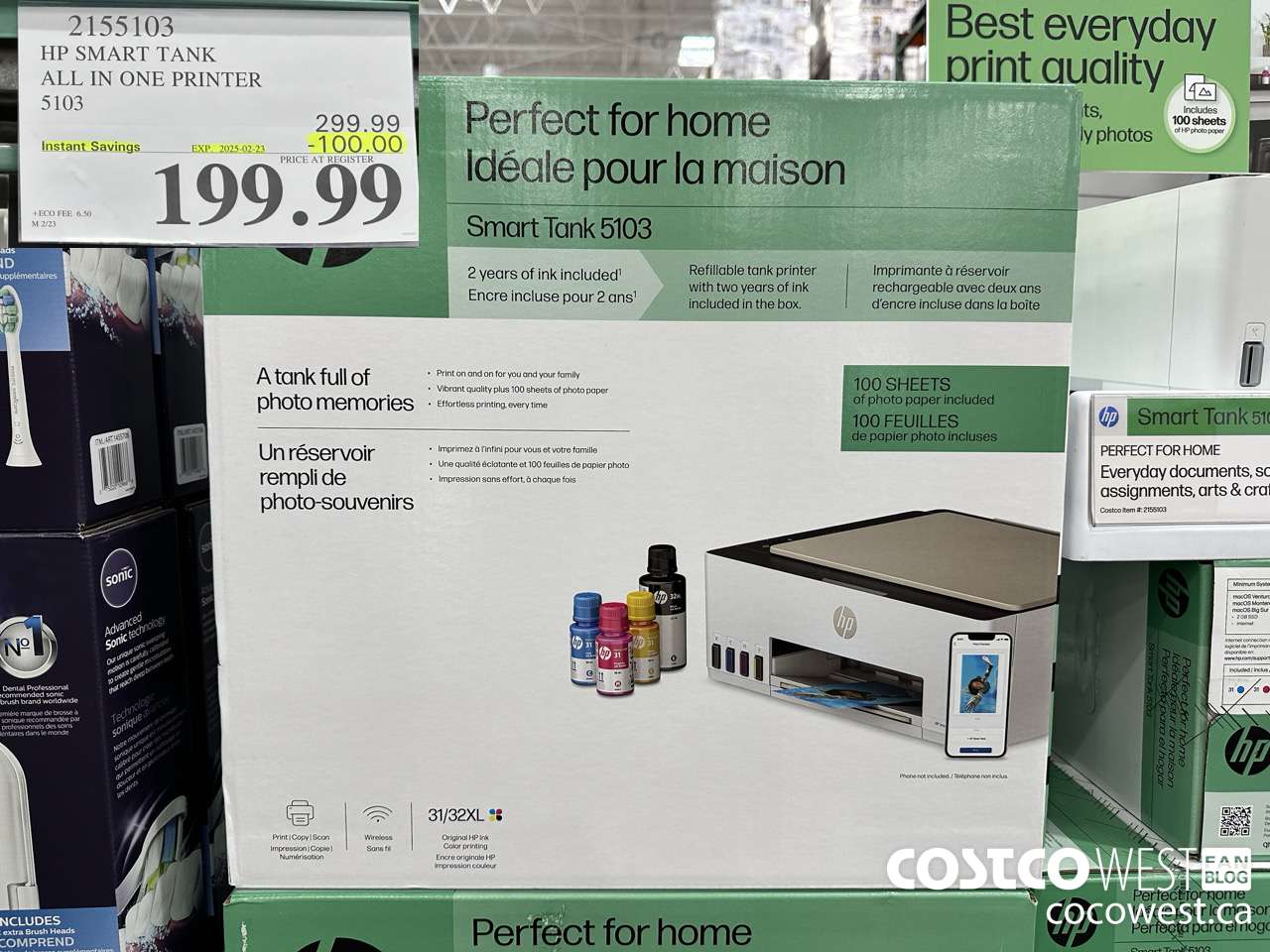 2155103 HP SMART TANK ALL IN ONE PRINTER 5103 ($100.00 INSTANT SAVINGS EXPIRES ON 2025-02-23) $199.99