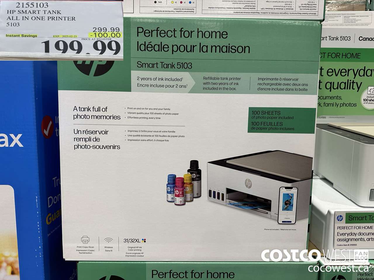 2155103 HP SMART TANK ALL IN ONE PRINTER 5103 ($100.00 INSTANT SAVINGS EXPIRES ON 2025-02-23) $199.99
