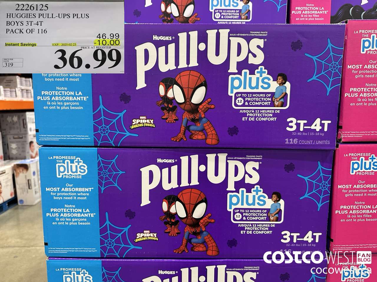 2226125 HUGGIES PULL-UPS PLUS BOYS 3T-4T PACK OF 116 ($10.00 INSTANT SAVINGS EXPIRES ON 2025-02-23) $36.99