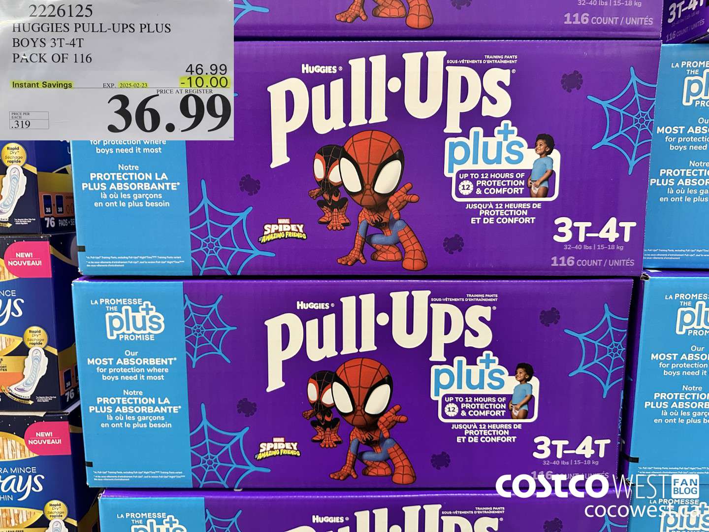 2226125 HUGGIES PULL-UPS PLUS BOYS 3T-4T PACK OF 116 ($10.00 INSTANT SAVINGS EXPIRES ON 2025-02-23) $36.99