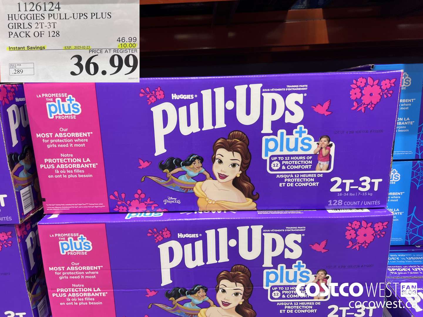 1126124 HUGGIES PULL-UPS PLUS GIRLS 2T-3T PACK OF 128 ($10.00 INSTANT SAVINGS EXPIRES ON 2025-02-23) $36.99