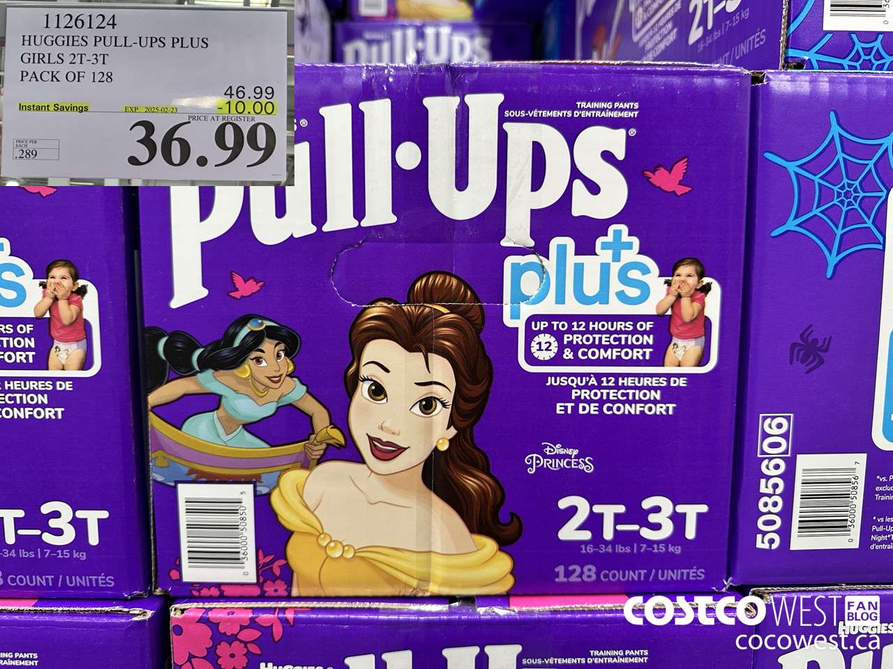 1126124 HUGGIES PULL-UPS PLUS GIRLS 2T-3T PACK OF 128 ($10.00 INSTANT SAVINGS EXPIRES ON 2025-02-23) $36.99