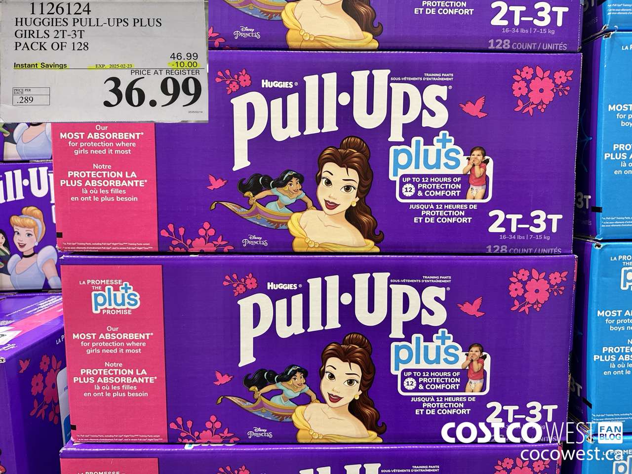 1126124 HUGGIES PULL-UPS PLUS GIRLS 2T-3T PACK OF 128 ($10.00 INSTANT SAVINGS EXPIRES ON 2025-02-23) $36.99
