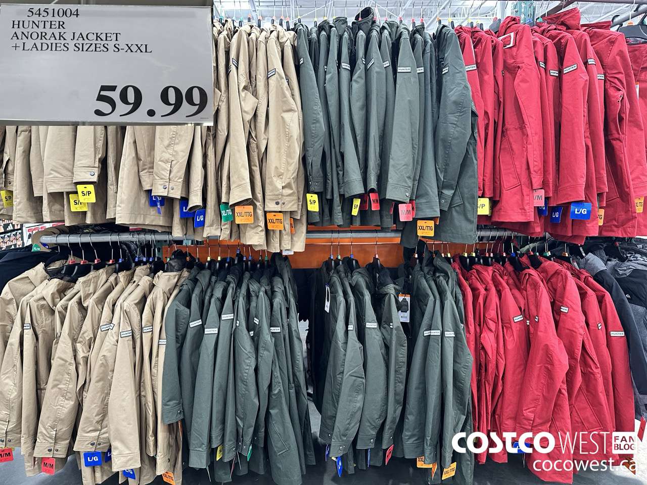 5451004 HUNTER ANORAK JACKET LADIES SIZES S-XXL $59.99