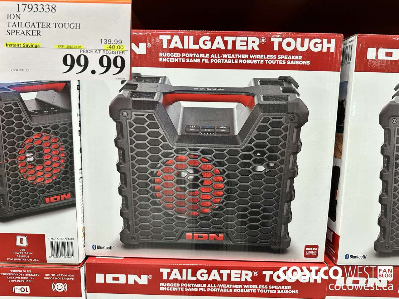 1793338 ION AUDIO TAILGATER TOUGH SPEAKER ($40.00 INSTANT SAVINGS EXPIRES ON 2025-03-02) $99.99