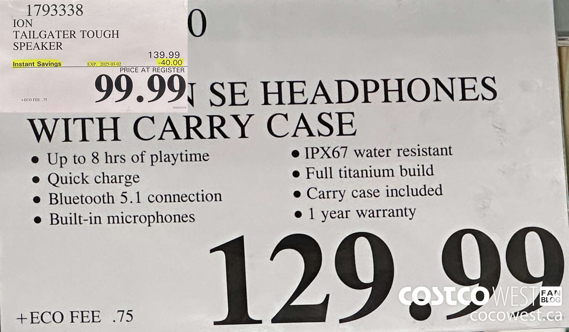 1793338 ION AUDIO TAILGATER TOUGH SPEAKER ($40.00 INSTANT SAVINGS EXPIRES ON 2025-03-02) $99.99
