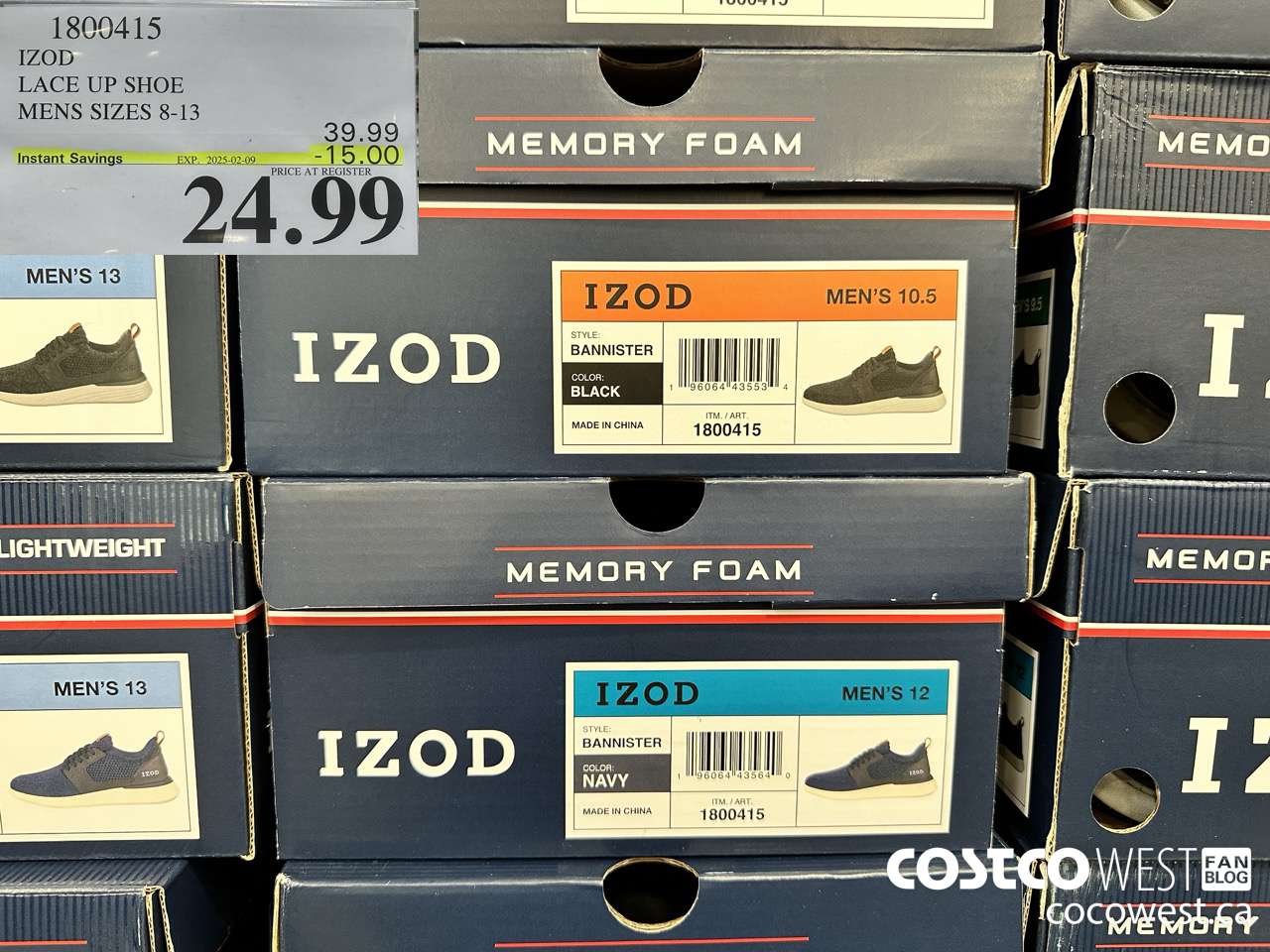 1800415 IZOD LACE UP SHOE MENS SIZES 8-13 ($15.00 INSTANT SAVINGS EXPIRES ON 2025-02-09) $24.99