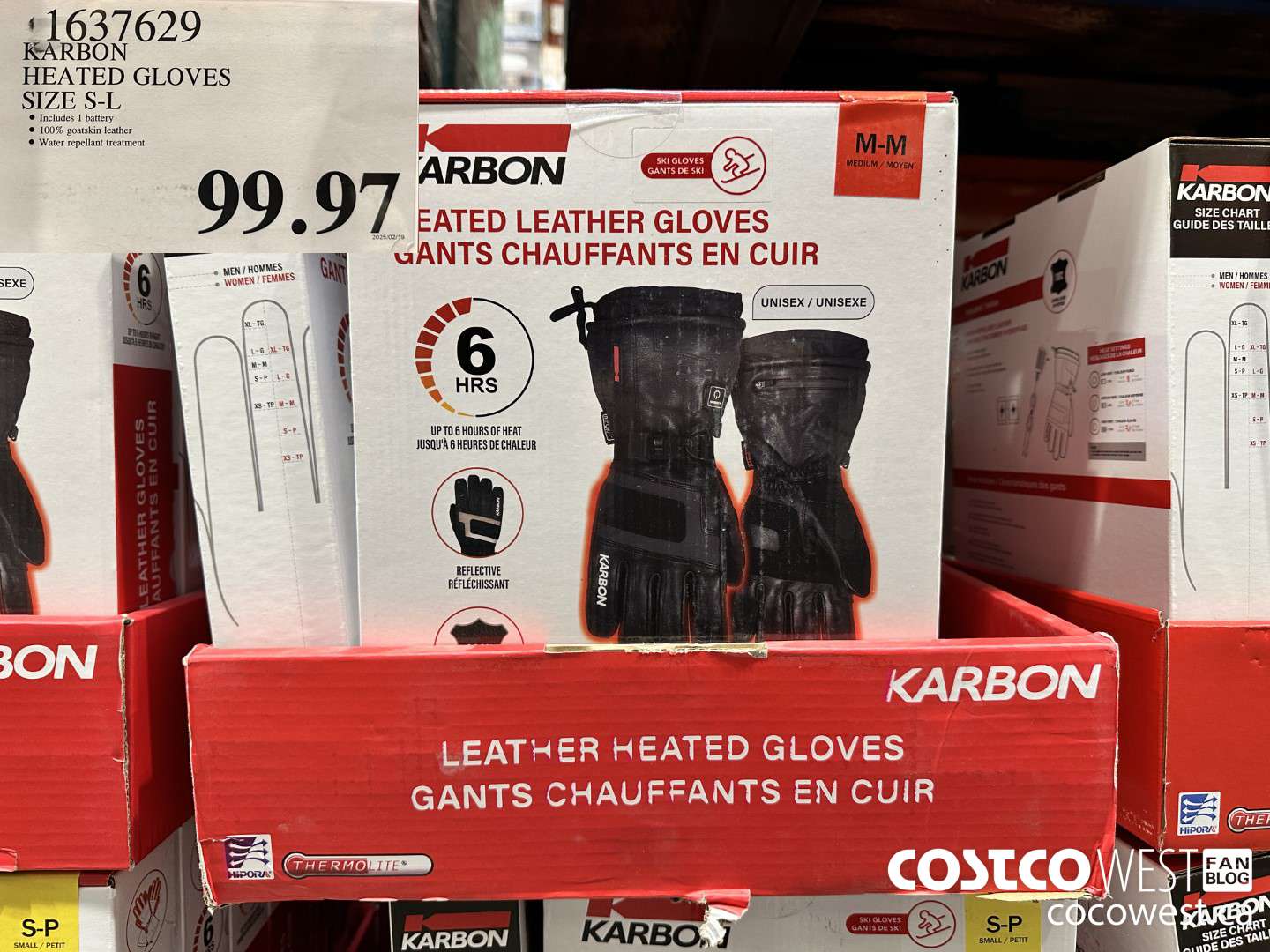 1637629 KARBON HEATED GLOVES SIZE S-L $99.97