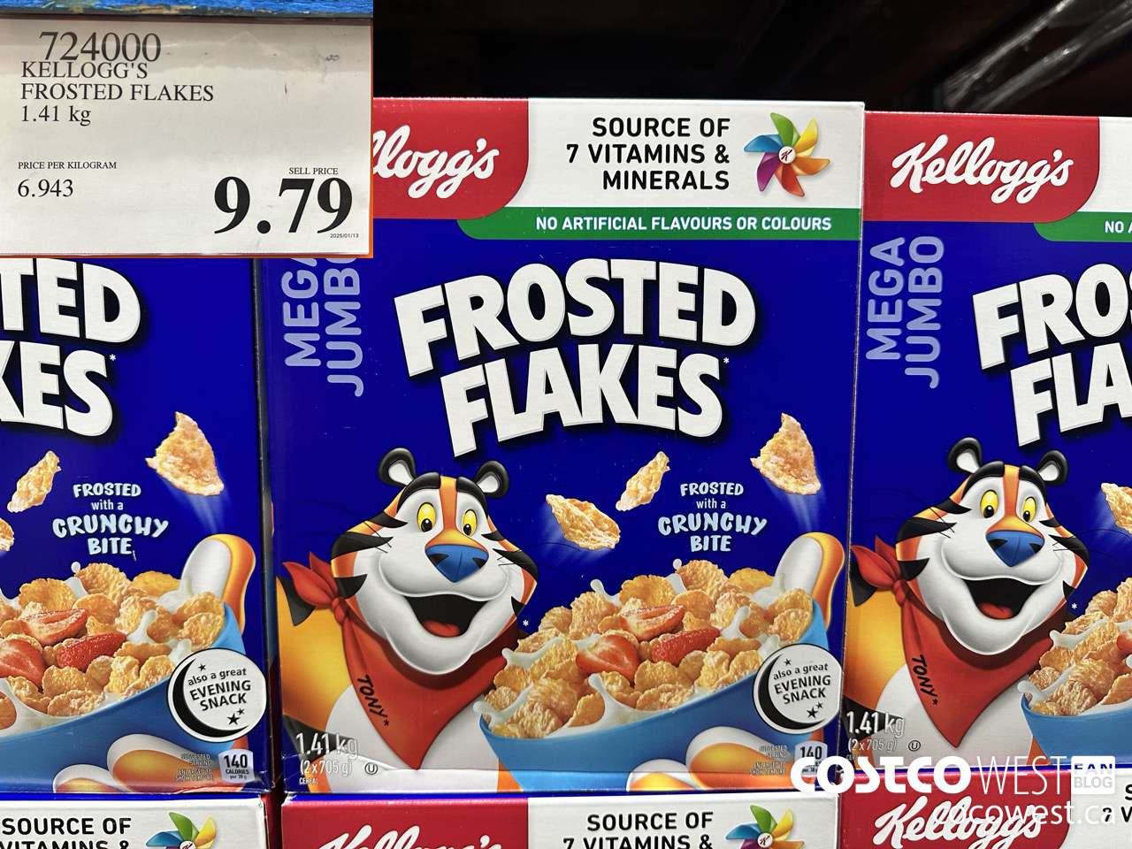 724000 KELLOGGS FROSTED FLAKES MEGA 1.41 kg $9.79