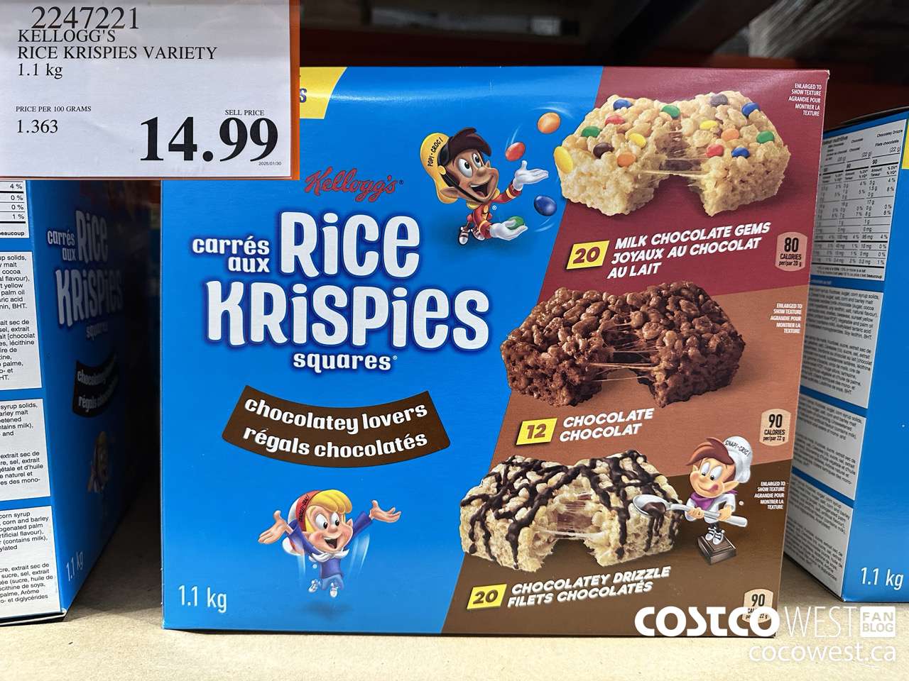2247221 KELLOGG'S RICE KRISPIES VARIETY 1.1KG $14.99